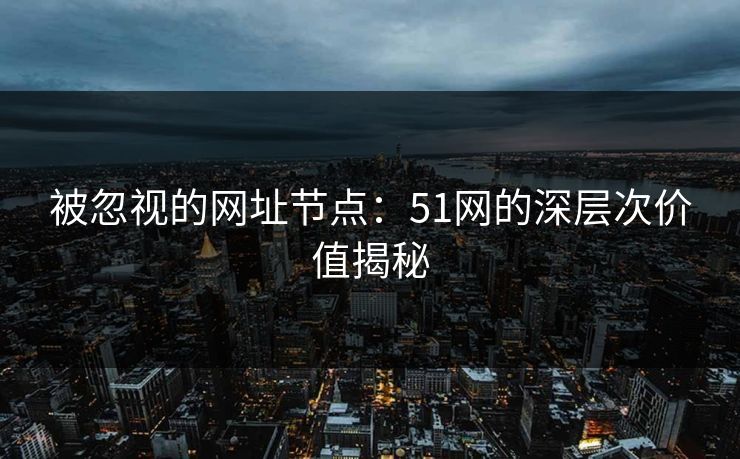 被忽视的网址节点：51网的深层次价值揭秘  第1张